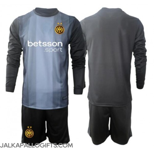 Inter Milan Maalivahti Koti Peliasu Lasten 2025-26 Pitkähihainen (+ Lyhyet housut)